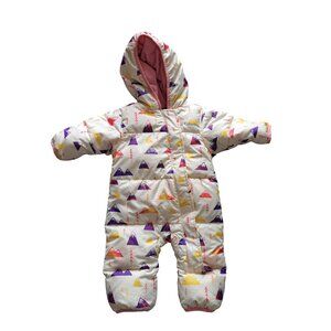 Columbia Infant Bunting Snowsuit 3-6 Months Pink Fleece Lining Hooded Winter